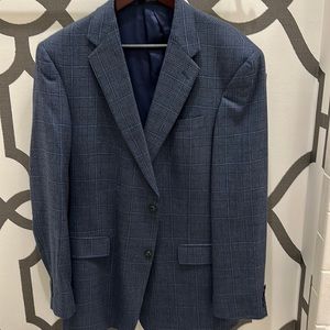 Hart Schaffer Marx Loro Piana cashmere plaid sport coat